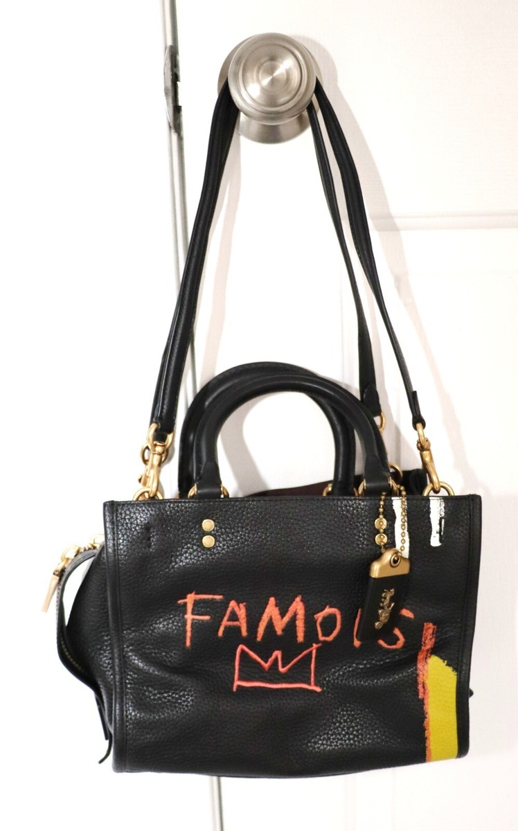 COACH Coach X Jean Michel Basquiat Rogue 25 C0307 Black Leather 