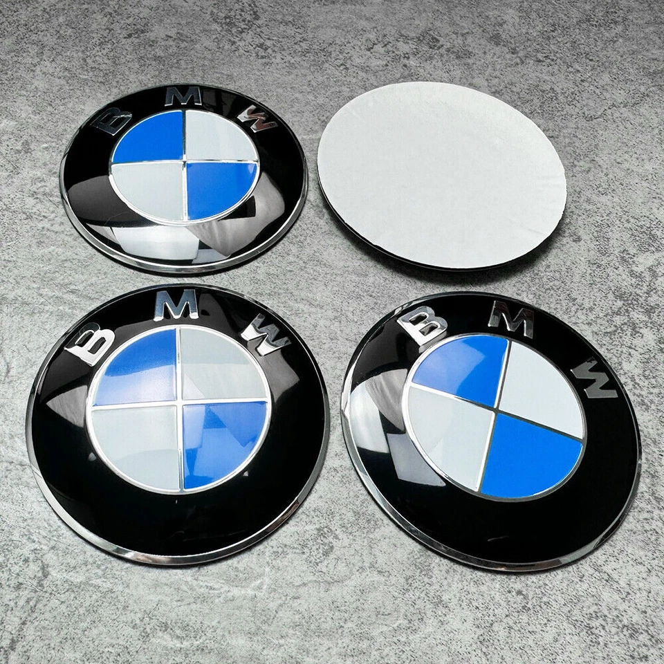 4x 56/60/65/70mm Felgendeckel Nabenkappen Sticker Nabendeckel Aufkleber Für BMW - Bild 1 von 1