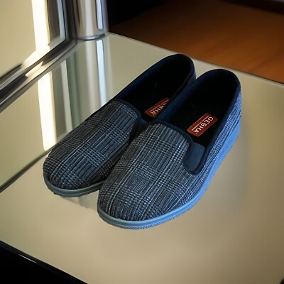 GEBHA Herren Hausschuhe geschlossen Slipper Leichtgewicht Kord -Fleece Gr 41 NEU