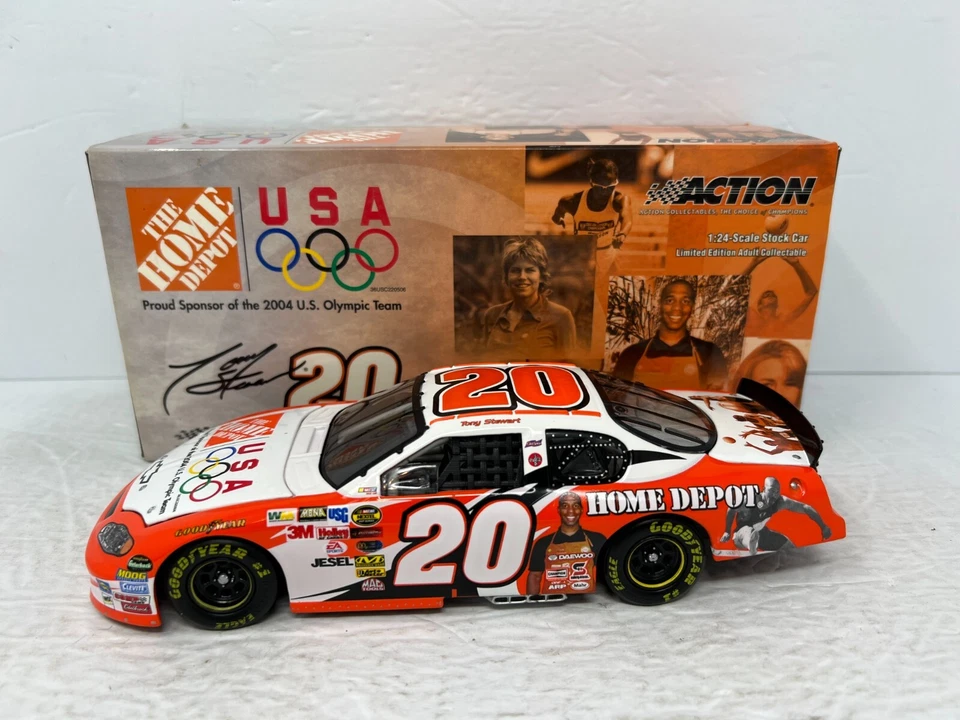 Acción Nascar #20 Tony Stewart Home Depot Juegos Olímpicos de Estados Unidos Distribuidores GM Diecast 1:24 Foto 2 de 4
