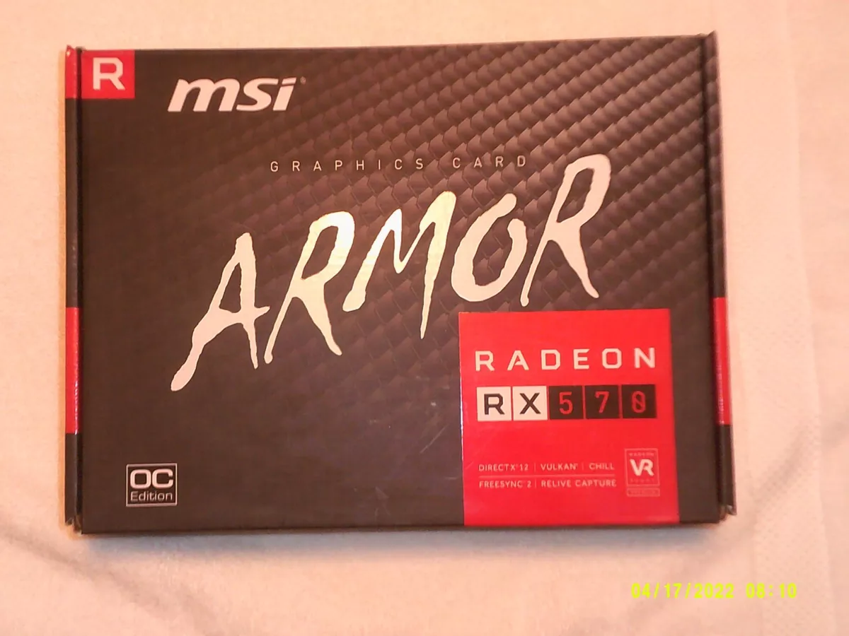 MSI Radeon RX 570 ARMOR 8G OC 8GB GDDR5 Graphics Card