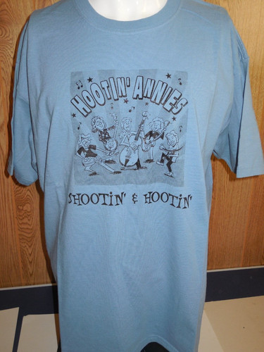 CL1 Hootin Annies Shootin & Hootin Band T-shirt XL Anvil Vtg Bluegrass Concert