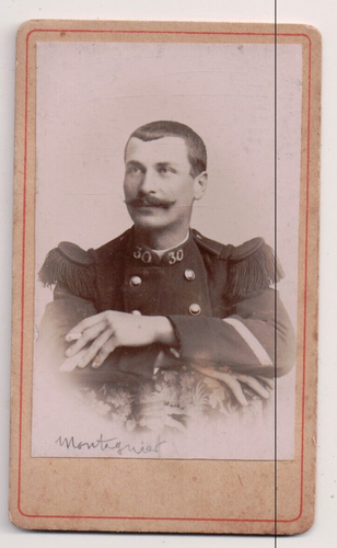 Vintage CDV French Soldier Military Man Uniform Rinchet Photo m32 | eBay