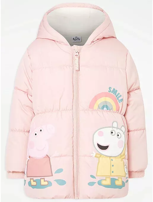 Girls peppa pig coat deals