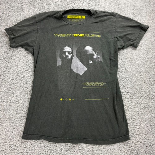 Twenty One Pilots Herren Hemd schwarz Grafikdruck Kurzarm Größe L