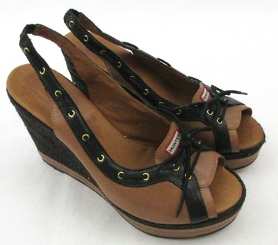 hunter black espadrille sandals