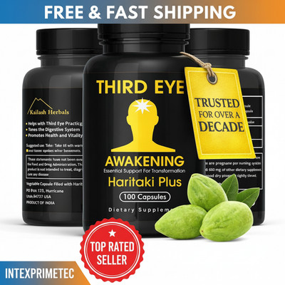 Third Eye Awakening Haritaki Capsules Kailash Herbals 100ct 650mg Vegan