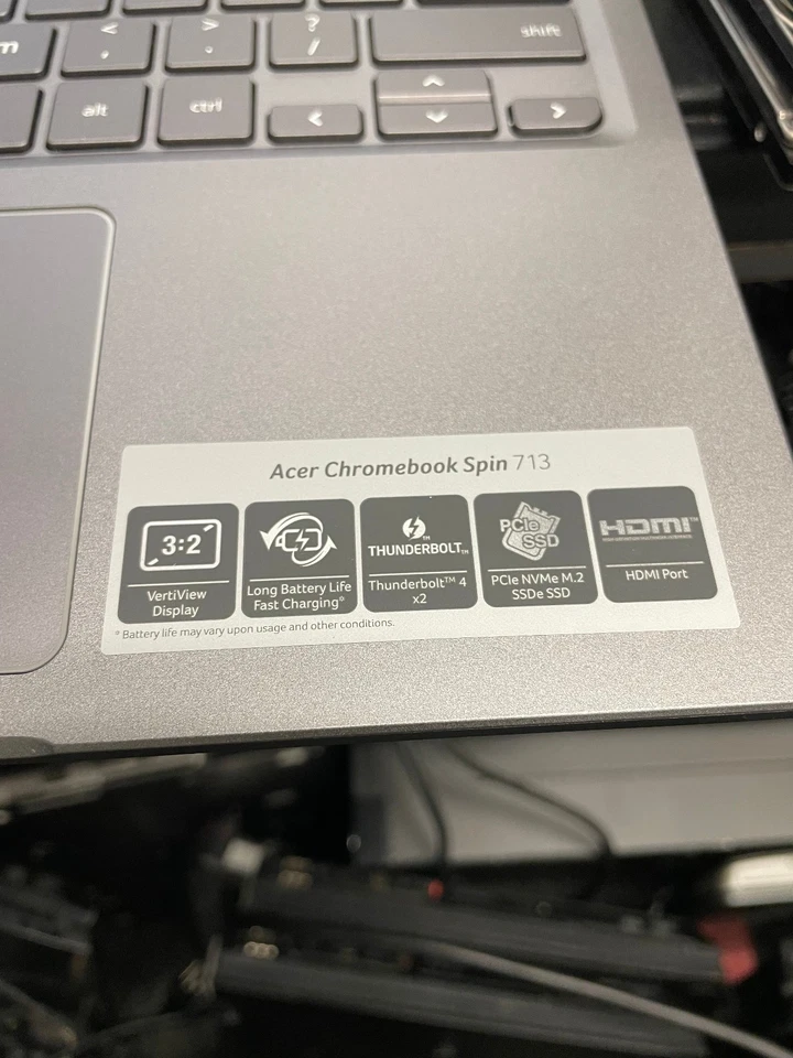 Acer Chromebook Spin 713 - Intel i5-1135G7 8GB RAM 256GB SSD Touch (CP713-3W) - Image 3 of 4