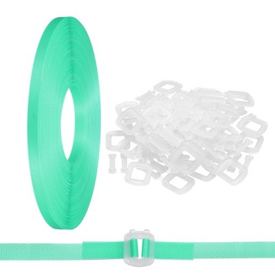 Plastic Packaging Band with Clear Buckles, Green