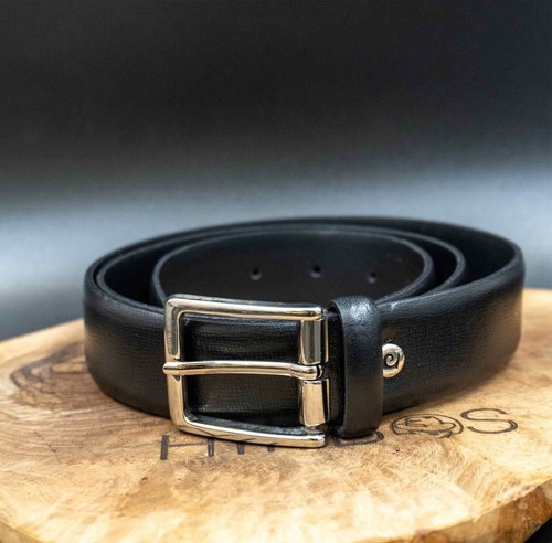 Pierre Cardin Mens Belt Classic Leather Jeans Belt Black Size 36 - Picture 1 of 6