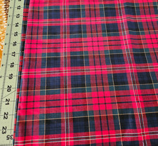 Cotton Tartan Fabric Plaid Red Black BY THE YARD 60 inches wide