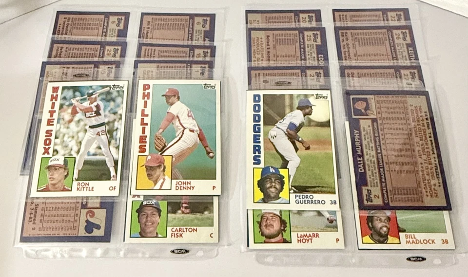 (30) Juego completo de cartas 1984 Topps Super Jumbo tamaño gigante de gran tamaño 5x7 patio Foto 2 de 3