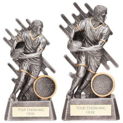 Trophäe Superstore Focus männlicher Rugby-Trophäe - mehrere Größen - kostenlose Gravur