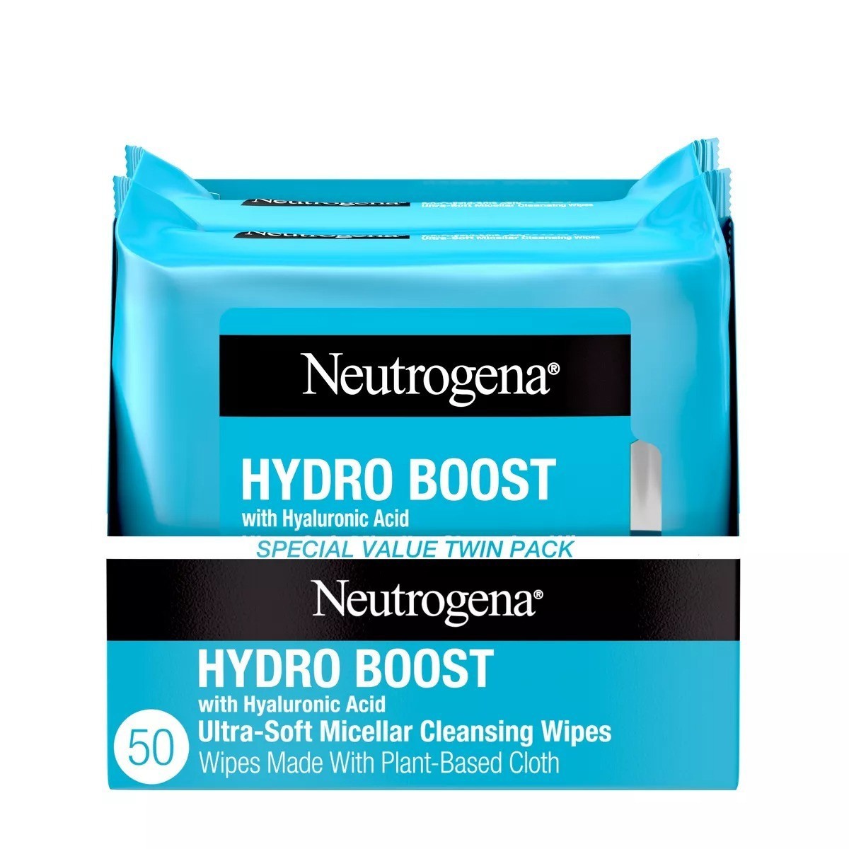 Hydro Boost Facial Cleanser Wipes - 50ct