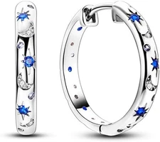 KUNSIR Silver Earrings for Women Earrings, 1 Pair 925 Sterling Silver Stud Earri