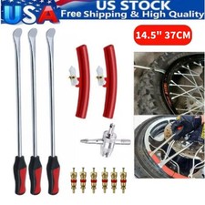 Steel Tire Spoon Lever Iron Kit Professional Motorcycle Tire Changing Tool US  