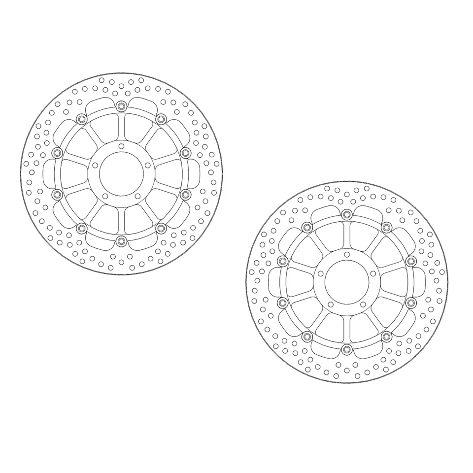 Discos de freno para DUCATI 1000 DESMOSEDICI RR 2008 Fr Halo Float Alu Offset 330 mm Foto 2 de 4