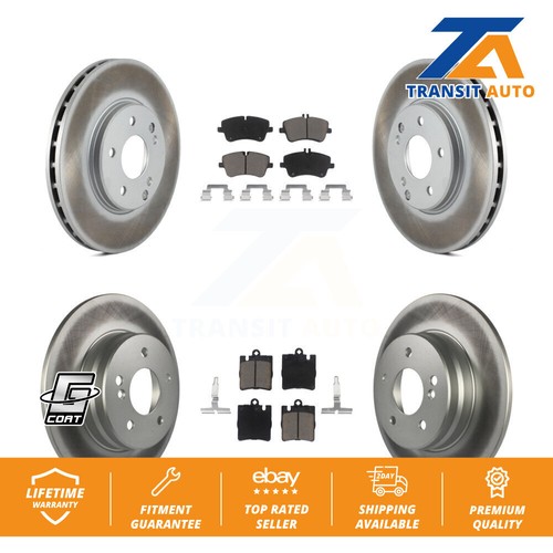 [Front+Rear] Coat Brake Rotor Ceramic Pad Kit For Mercedes-Benz C280 C240 CLK350 - Picture 1 of 9