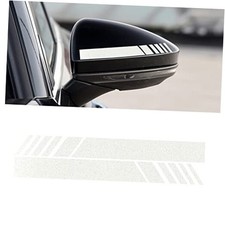 Car Rear View Mirror Stickers Decor Car Body Sticker Vinyl 4pcs Sliver Silver