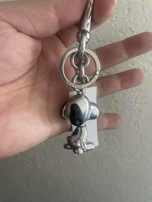 Coach x Peanuts 2025 Snoopy Charm Keychain CBH28 in silver Limited
