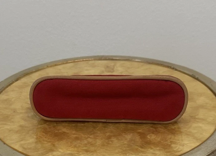 Hermes Bolude красный холст косметический мешок винтажный Preloved - Изображение 4 из 4