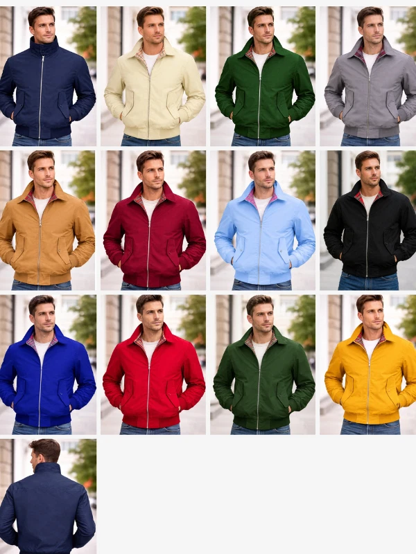 Men’s Classic Zip Up Bomber Jacket Stand Collar Lightweight Casual Coat Vintage
Opens in a new windo