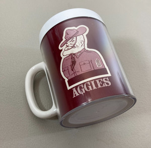 Texas A&M Aggies Ol' Sarge, Plastic Cup, Therma-Serv, Made In USA, Vintage