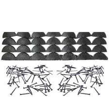 28 Pcs Heel Plates Shoe Heel Taps Rubber Tips Sole Heel Repair Pad Replacement w