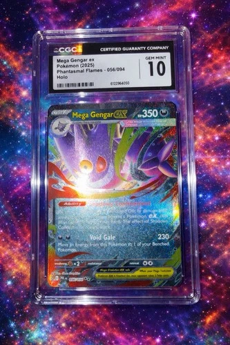 Pokémon TCG Mega Gengar ex 056/094 Phantasmal Flames Holo CGC 10 2025