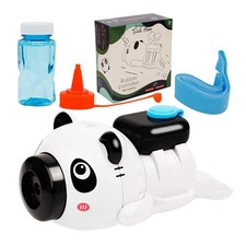 Wearable Panda Bubble Machine Kids Toy Lights Music 600+ Bubbles/Min Ages 3+ New