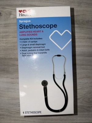 CVS Health Sprague Stethoscope Kit   Dual Head, Complete Diagnostic Set