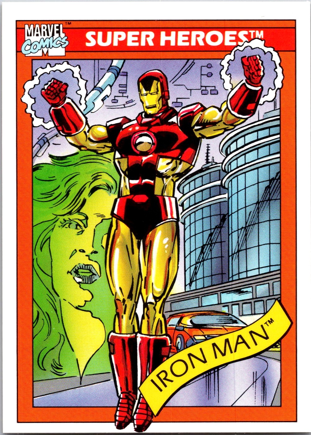 1990 Impel Marvel Universe #42 Iron Man