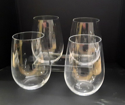 Riedel Riesling/ Sauvignon Blanc Stemless Wine Glasses Set of 4  13 oz / 4.25 in