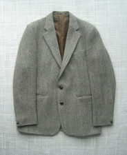 Harris Tweed Mens 42 L Jacket Sport Coat Blazer Brown Wool Baron of Piccadilly