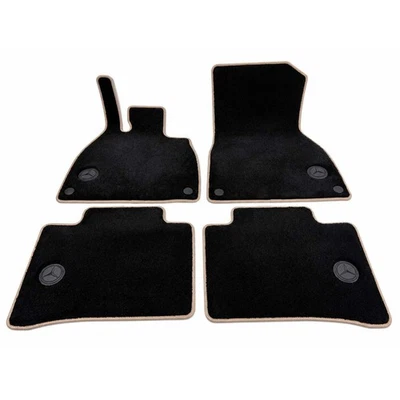 Original Designo Mercedes Fussmatten 4 Teilig Set EQS V297 297 schwarz beige - Bild 1 von 4