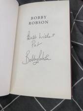 RARE Football Legend Sir Bobby Robson Signed Book GC Famous Manager *light aging