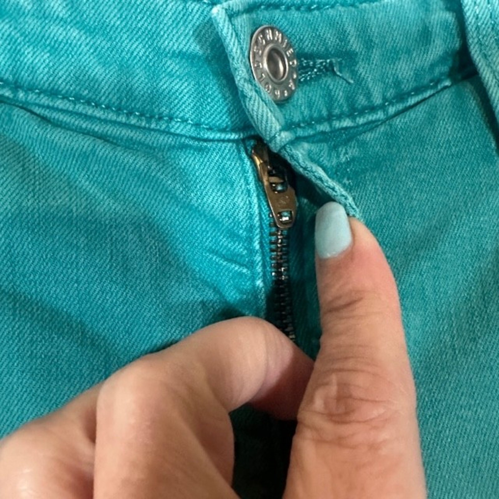 AG Adriano Goldschmied Teal Blue Stevie Ankle Slim Straight Denim Jeans Women 27 thumbnail 6