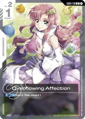 Overflowing Affection GD01-118 U GUNDAM CARD GAME OP CARD - MEHRERE KOPIEN VERFÜGBAR