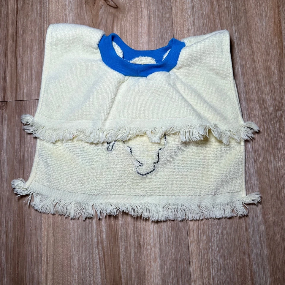 Poncho babero bebé Winnie the Pooh vintage pesca miel maceta algodón tela de rizo años 90 Foto 4 de 4