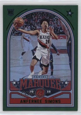 2018-19 Panini Chronicles Marquee Green Anfernee Simons #242 Rookie RC 0c2
