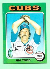 (1) JIM TODD 1975 TOPPS # 519 CUBS ROOKIE NM+ CARD (N2228). rookie card picture