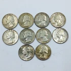 1960s Washington Silver Quarters Lot Of 10