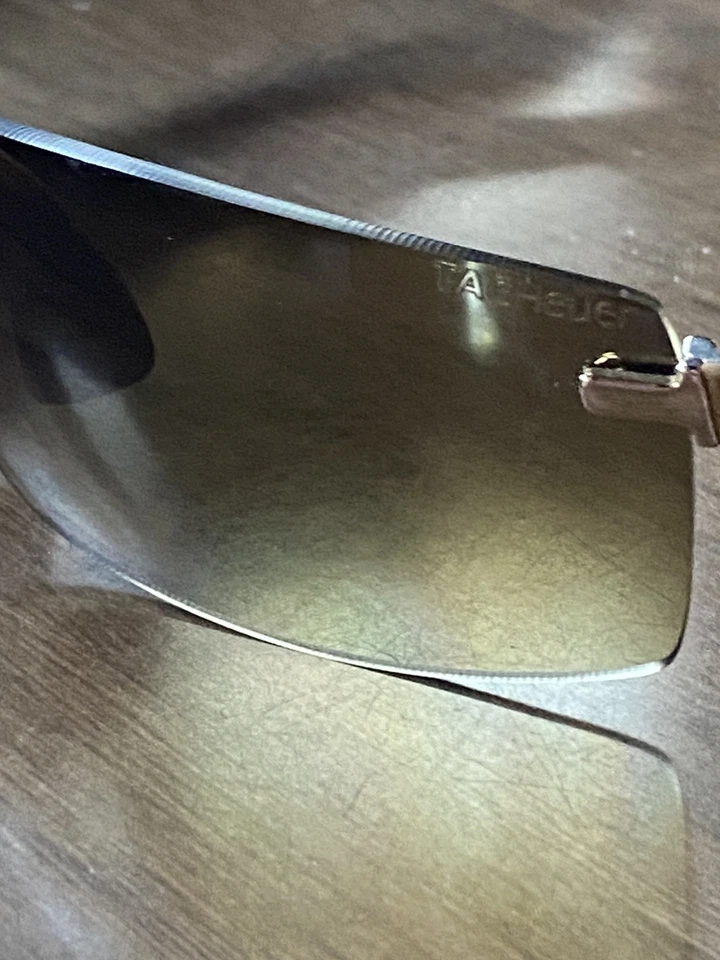 Очки солнцезащитные Tag Heuer без оправы гибкие 5104 коричневые без царапин сделаны во Франции первозданные! - Изображение 2 из 4