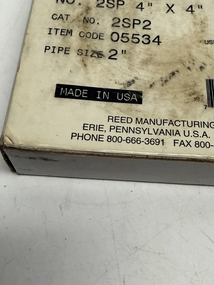 VINTAGE NOS Reed 2SP2 For 2" Pipe Threading Die 4" X 4" Steel & Stainless 05534 - Image 4 of 4