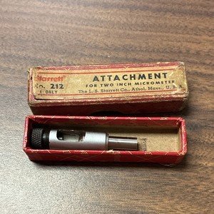 Starrett No. 212 Micrometer Attachment 0-2 in Mechanical 0.001 in, Box