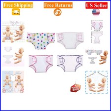 4-Pack Baby Doll Diapers for 14-18 Inch Dolls, Reusable PVC, Gender-Neutral