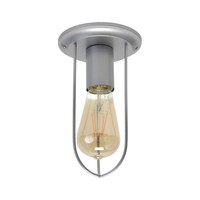 Deckenleuchte Deckenlampe Metall Ø 13 Cm Klein E27 Vintage Grau Flur KüChe