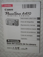 ORIGINAL CANON SPANISH INSTRUCTION MANUAL FOR POWERSHOT A410 DIGITAL CAMERA