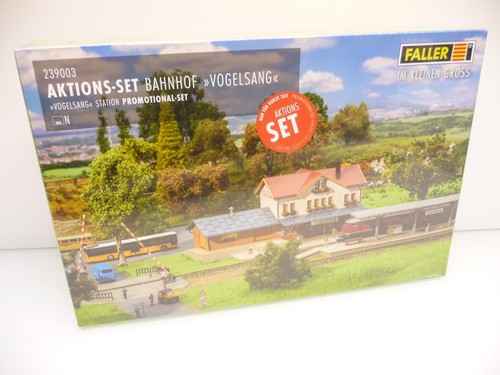 Faller 239003 N 1:160 set de acciones estación canto de pájaros con andén + barrera | Zustand: Neu
