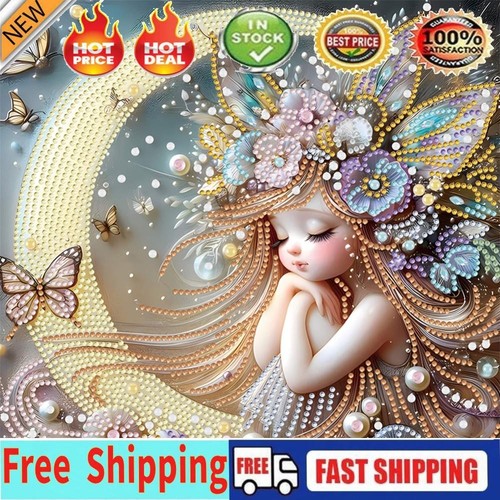 5D DIY Partial Special Shaped Drill Diamond Painting Kit Elf Girl Decor ...